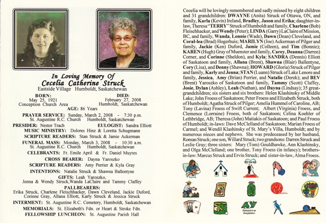 Cecelia Struck Funeral Card Uncorrected - Copy